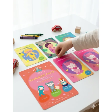 NAUJIENA! SENSORINĖ PAUZĖ SAVIREGULIACIJOS KORTELĖS VAIKAMS