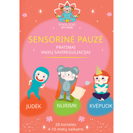 YOGA ZOO SENSORINĖ PAUZĖ - SAVIREGULIACIJOS KORTELĖS VAIKAMS